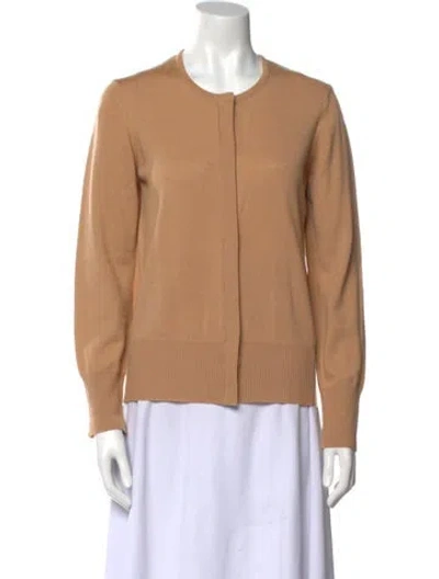 Pre-owned Henri Bendel Merino Wool Crew Neck Sweater In Brown