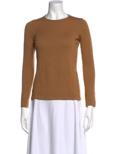 Pre-owned Henri Bendel Merino Wool Crew Neck Sweater In Neutral