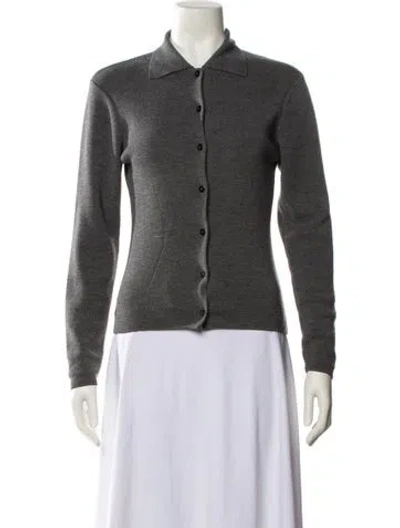 Pre-owned Henri Bendel Merino Wool Sweater In Gray