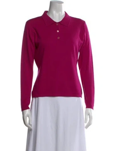 Pre-owned Henri Bendel Merino Wool Sweater In Pink