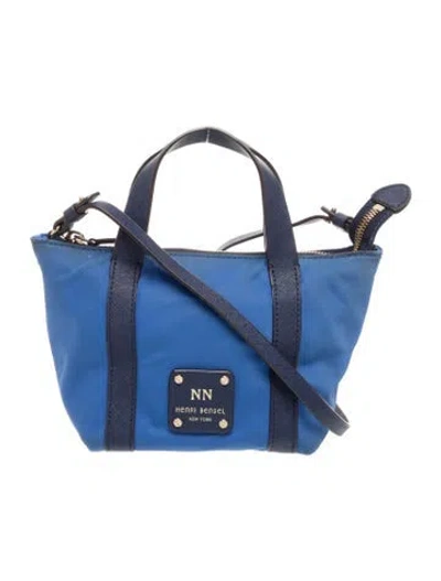 Pre-owned Henri Bendel Nylon Crossbody Bag In Blue