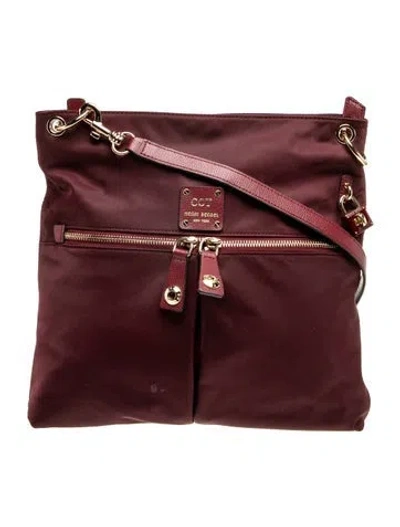 Pre-owned Henri Bendel Nylon Crossbody Bag In Burgundy