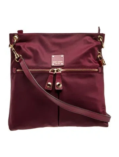 Pre-owned Henri Bendel Nylon Crossbody Bag In Burgundy