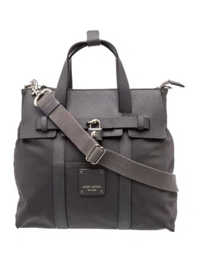 Pre-owned Henri Bendel Nylon Top Handle Bag In Gray
