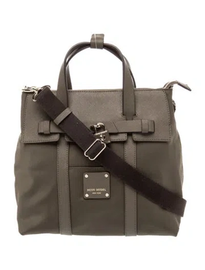 Pre-owned Henri Bendel Nylon Top Handle Bag In Gray