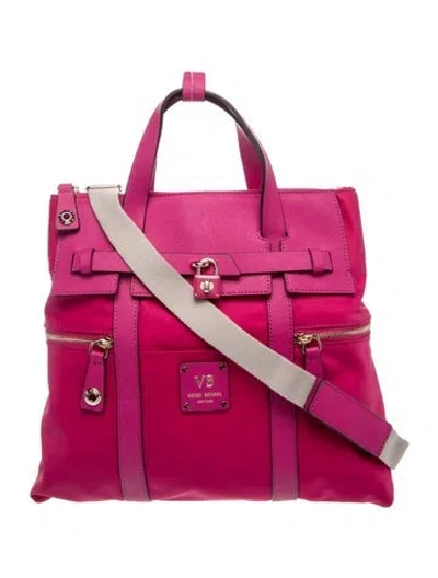 Pre-owned Henri Bendel Nylon Top Handle Bag In Pink