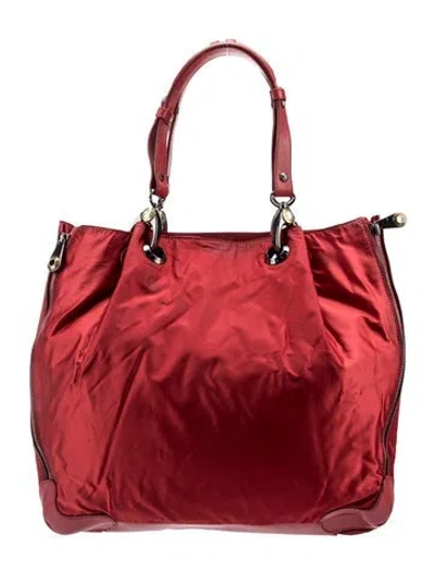 Pre-owned Henri Bendel Nylon Top Handle Bag In Red
