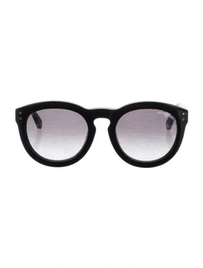 Pre-owned Henri Bendel Oversize Gradient Sunglasses In Black