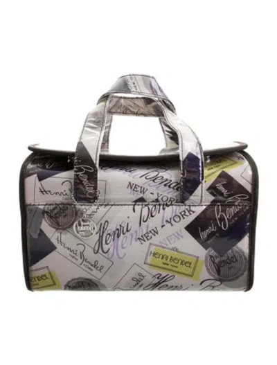 Pre-owned Henri Bendel Pattern Print Pvc Cosmetic Bag In Neutral
