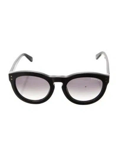 Pre-owned Henri Bendel Round Gradient Sunglasses In Black