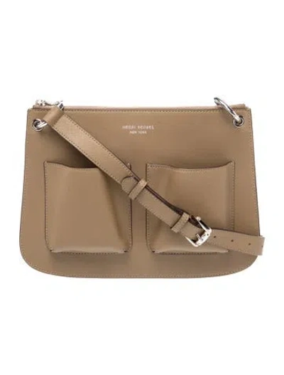 Pre-owned Henri Bendel Saffiano Leather Crossbody Bag In Brown