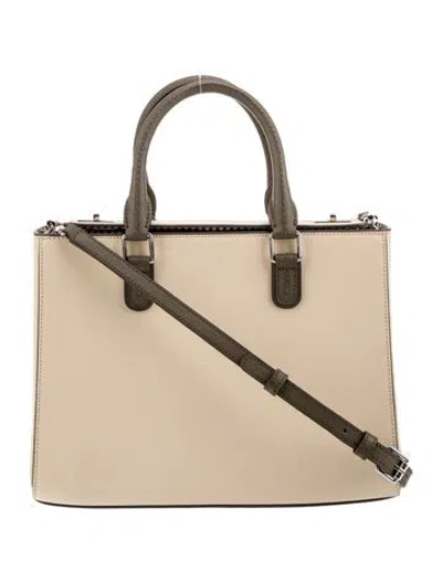 Pre-owned Henri Bendel Saffiano Leather Crossbody Bag In Neutral