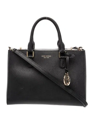 Pre-owned Henri Bendel Saffiano Leather Shoulder Bag In Black
