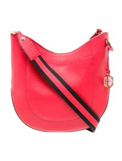 Pre-owned Henri Bendel Saffiano Leather Shoulder Bag In Red