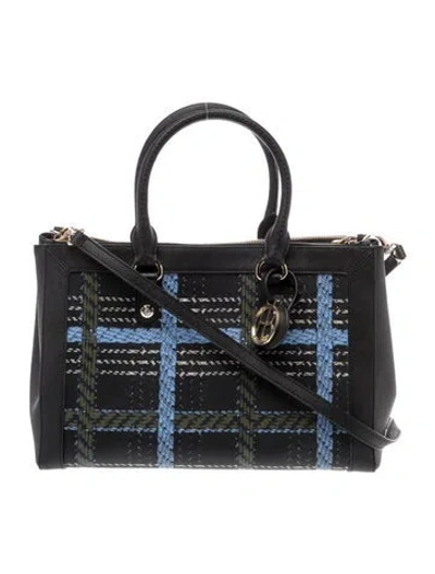 Pre-owned Henri Bendel Saffiano Leather Top Handle Bag In Multi