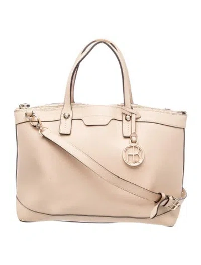 Pre-owned Henri Bendel Saffiano Leather Tote In Neutral