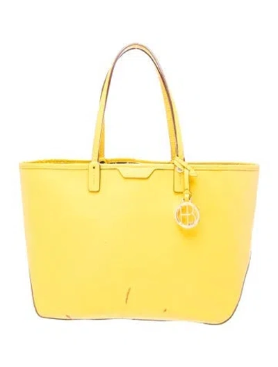 Pre-owned Henri Bendel Saffiano Leather Tote In Yellow