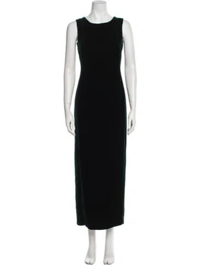 Pre-owned Henri Bendel Scoop Neck Long Dress In Black