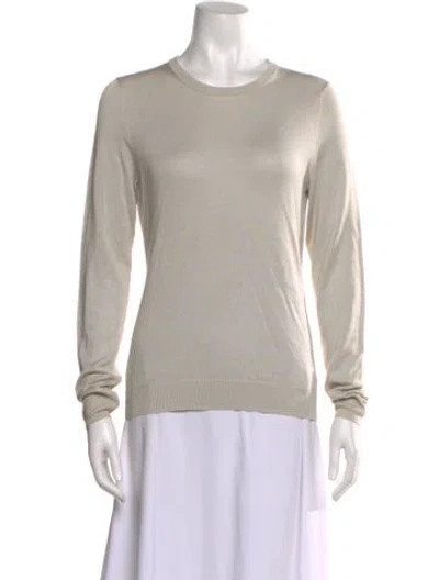 Pre-owned Henri Bendel Silk Crew Neck Sweatshirt In Gray