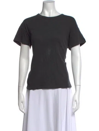 Pre-owned Henri Bendel Silk Crew Neck T-shirt In Blue