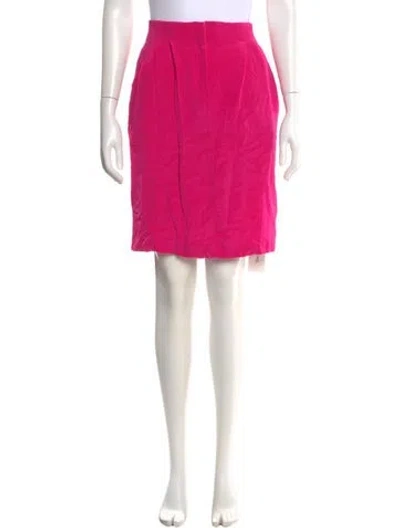 Pre-owned Henri Bendel Silk Knee-length Skirt In Pink