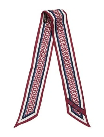 Pre-owned Henri Bendel Silk Printed Bandeau In Red