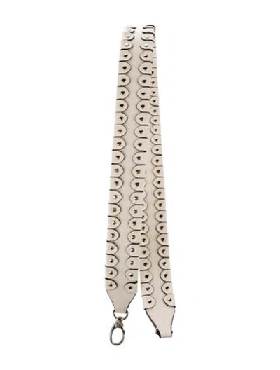 Pre-owned Henri Bendel Studded Leather Bag Strap In Neutral