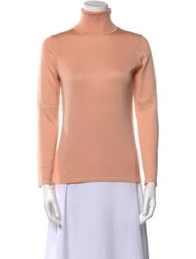 Pre-owned Henri Bendel Turtleneck Sweater In Orange