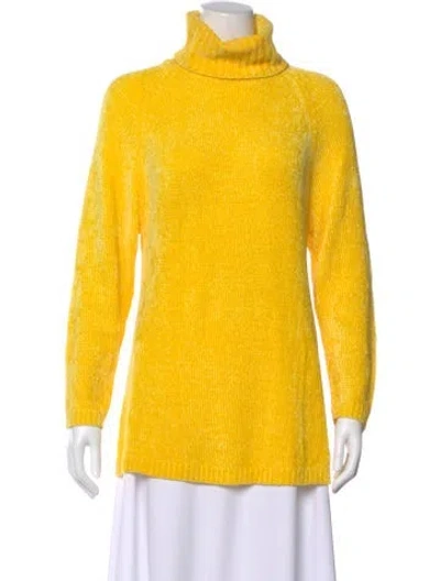 Pre-owned Henri Bendel Turtleneck Sweater In Yellow