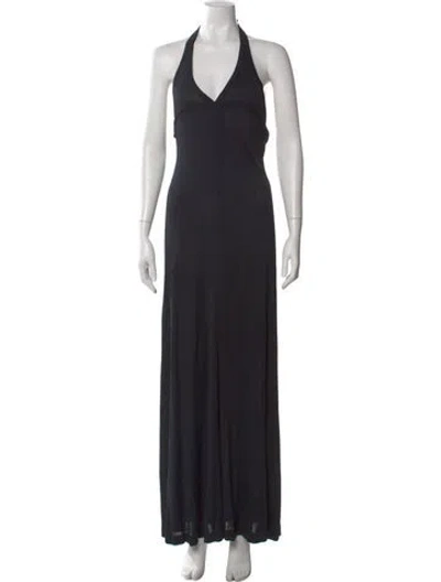 Pre-owned Henri Bendel Vintage Long Dress In Black