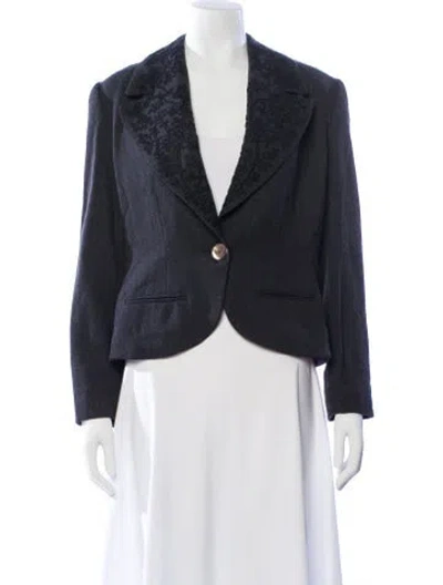 Pre-owned Henri Bendel Wool Blazer In Black