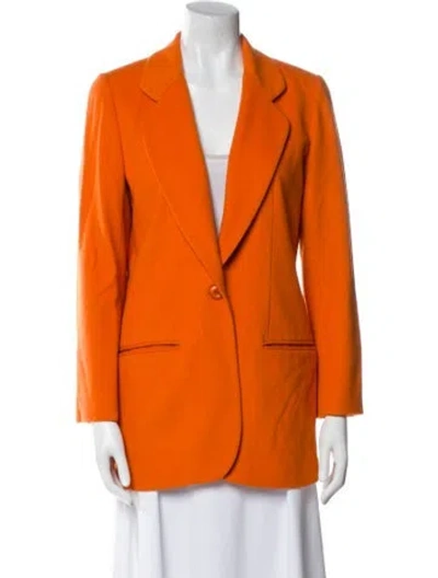 Pre-owned Henri Bendel Wool Blazer In Orange