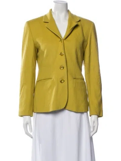 Pre-owned Henri Bendel Wool Blazer In Yellow
