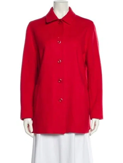 Pre-owned Henri Bendel Wool Jacket In Red