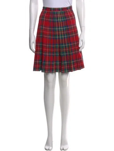 Pre-owned Henri Bendel Wool Mini Skirt In Red