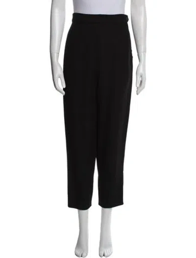 Pre-owned Henri Bendel Wool Straight Leg Pants In Black