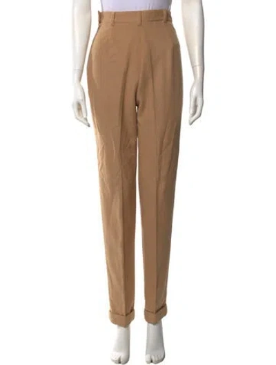 Pre-owned Henri Bendel Wool Straight Leg Pants In Brown