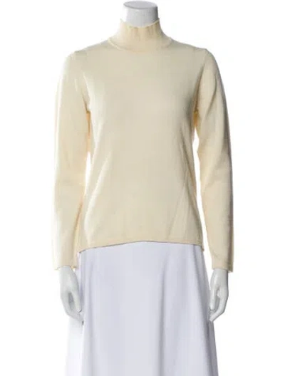 Pre-owned Henri Bendel Wool Turtleneck Sweatshirt In Yellow