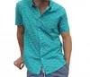 Henri Costa Alohaloa Short Sleeve Shirt In Deep Sea In Blue