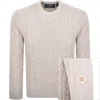 Henri Lloyd Cable Knit Jumper Grey In Neutral