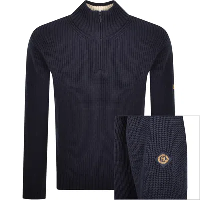 Henri Lloyd Golant Qz Knit Jumper Navy In Blue