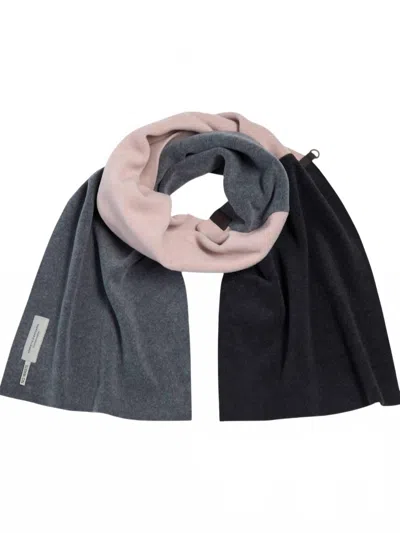 Henriette Steffensen Colorblock Scarf In Grey/nude/soft Black