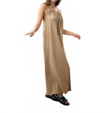 Henriette Steffensen No Waste Strap Dress In Camel In Brown