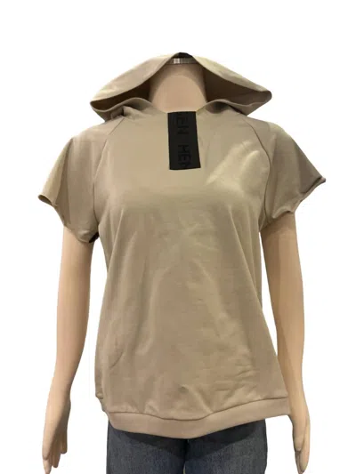 Henriette Steffensen Short Sleeve Hoodie In Kit In Multi