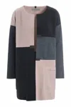 Henriette Steffensen Women's Patch Cardigan In Grey/nude/soft Black
