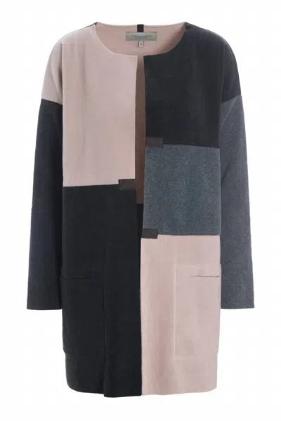 Henriette Steffensen Women's Patch Cardigan In Grey/nude/soft Black