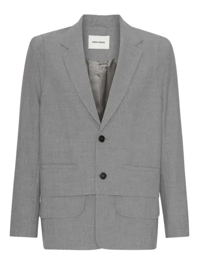 Henrik Vibskov Ants Blazer Mit Knopfverschluss In Gray