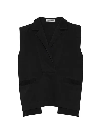 Henrik Vibskov Auto Lapel-collar Vest In Black