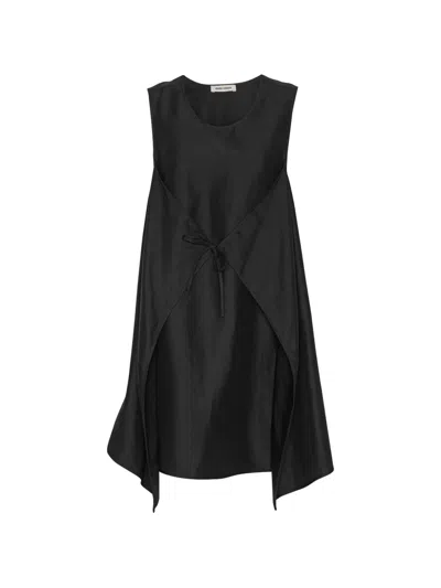 Henrik Vibskov Beetle Layered Mini Dress In Black