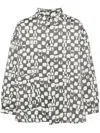 Henrik Vibskov Big Patterned-jacquard Shirt In White